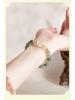 Sterling Silver Lemon Crystal & Green Phantom Quartz Beaded Bracelet for Women - Light Luxury Pixiu Design