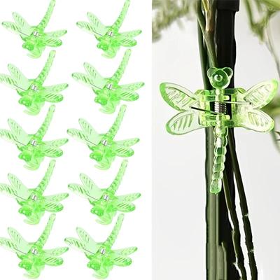 10 шт. Зажимы-стрекозы Садовые зажимы для орхидей Поддержка для цветов и лозы Фиксатор для стеблей Связка Пучок Ветка Бонсай Украшение