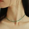 Less Is More Green Glass Beads Necklace