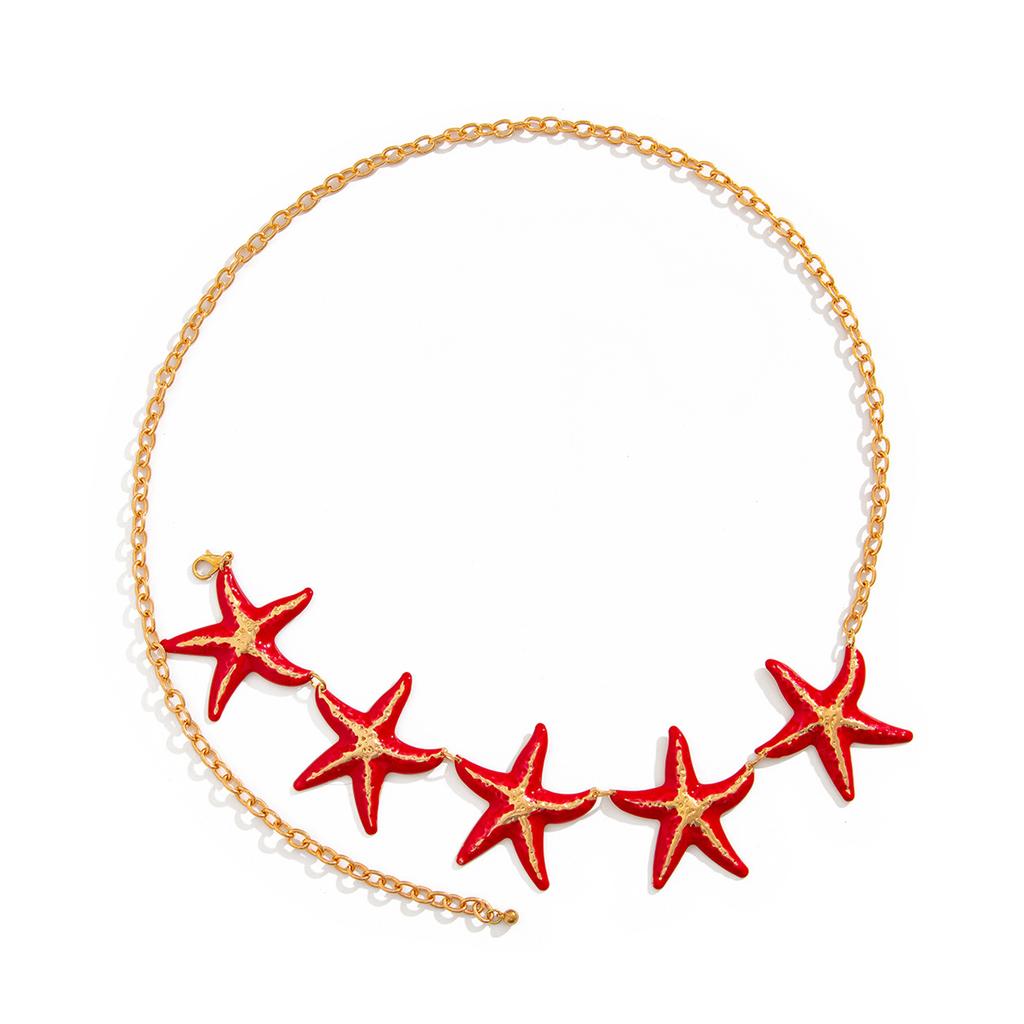 Starfish Pattern Waist Chain Beach Vacation Styles Body Chain Fashion Beachwear for Women and Beach Lover
