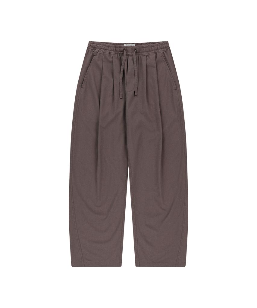 SLOWACID [2Pack] Washed Linen Elastic Waist Wide Pants [4 Colors]