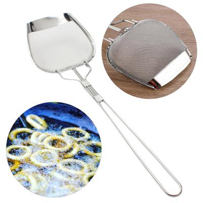 Фильтр из нержавеющей стали Лопатка с мелкой сеткой Защита от ожогов Длинная ручка Жаропрочная жарка Пищевое масло Жир Шумовка для жира Ситечко Ложка Кухонный совок