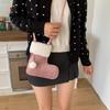 Portable Simple Style Suede Crossbody Bag Fluffy Lightweight Lamb Shoulder Bag Travel Christmas Sock Bag Women CLE
