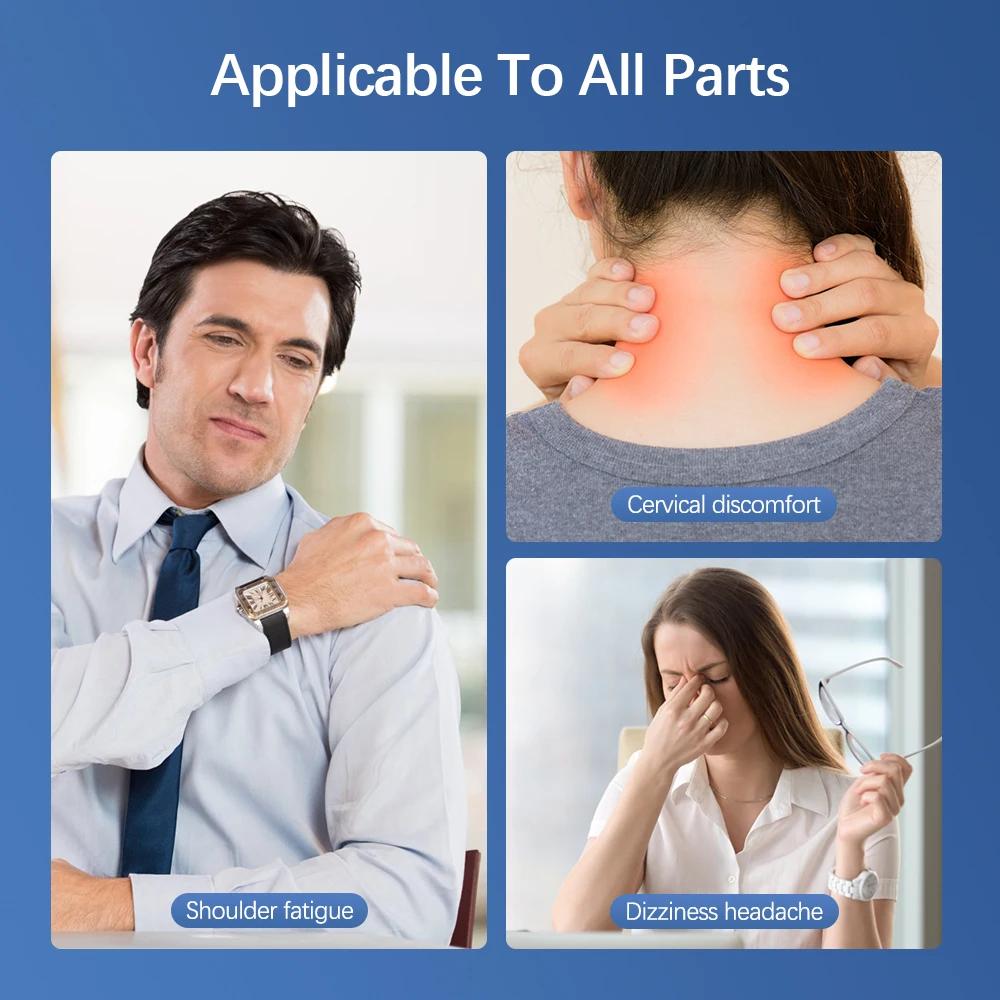 Массажер для шеи, ручной массаж плеч, роликовый массажер для шеи и плеч, точечный массаж шиацу, инструмент для самостоятельного массажа, глубокое расслабление мышц