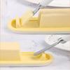 Household Tableware Kitchen Supplies Seal Butter Box Transparent Cover Cheese Storage Box Butter Dish With Lid and Knife