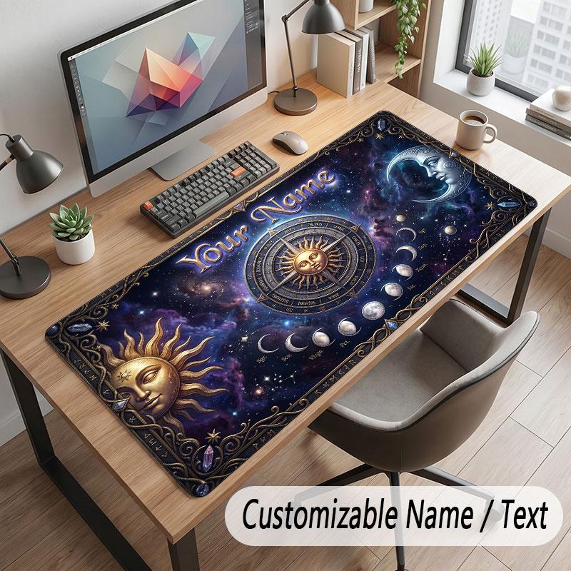 Abstract Personalized Theme Customized Mouse Pad Personalized Print Name Text Desk Mat For Home Office Table Decor