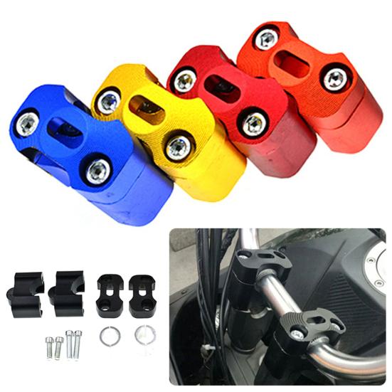 1 Pair 22-28mm Aluminium Alloy Motorcycle Handlebar Clamp Extend Riser Adapter