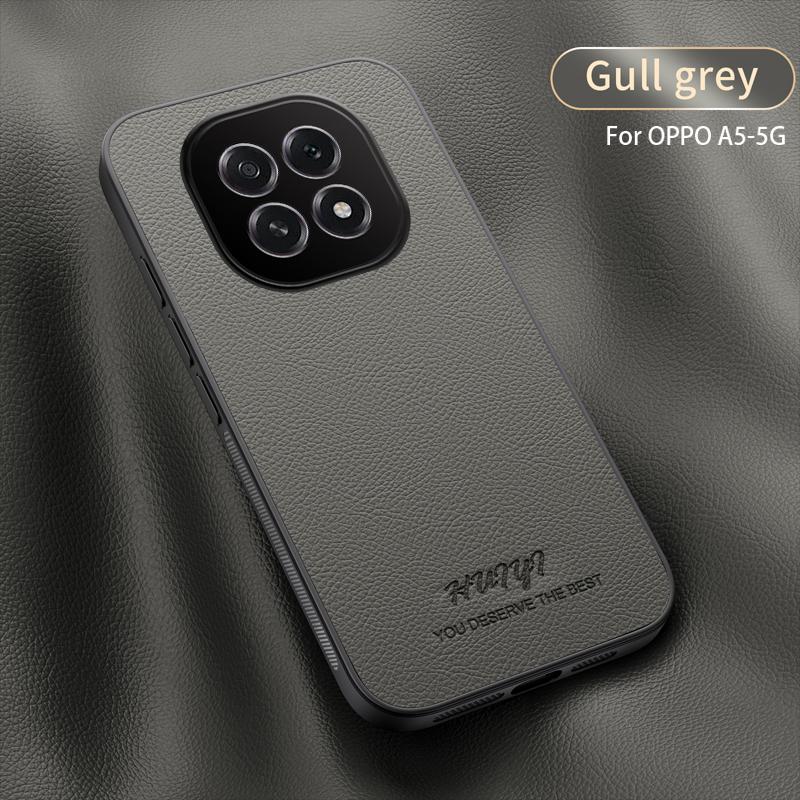 Magsafe Leather Case for Oppo A5 5G (China) Car Magnetic Holder Wireless Charging Silicone Hard Phone Cover OppoA5 China PKQ110