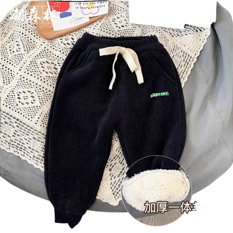 Флисовые штаны для мальчиков, зимние детские утепленные спортивные штаны, термоштаны из интегрированного флиса для детей, повседневные брюки для детей среднего и старшего возраста