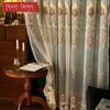 1PC Nuan Series European Style High-end Tulle Embroidered Sheer Curtains for Living Room Bedroom Balcony Window Home Decor