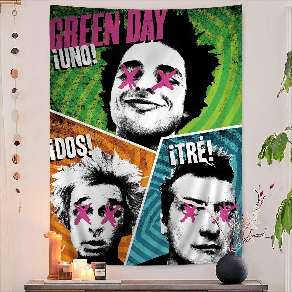 Rock Band Green Day Мультяшный Гобелен Домашний Декор хиппи богемский декор гадание Домашний Декор