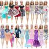 5 Sets Doll Clothes Elegant Shiny Outfits Party Mini Dress Skirts Shirt for 1/6 11.5 Inch Doll Lovely Gift Set for Girl Toy(NO DOLLS)