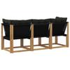 Outdoor Center and Corner Sofa Set with Cushions 3 Pieces White