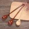 1Pc Wooden Spoons Long Handle Wood Soup Spoons For Eating Mixing Stirring Cooking Tea Dessert Tableware Kitchen Supplies