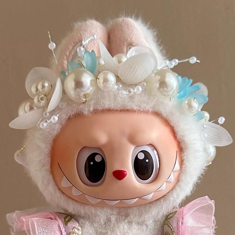 Doll Clothing Set Butterfly Fairy Skirt Blue Hair Accessory Pearl Hairpin Hanfu Style 14 Years Old Under