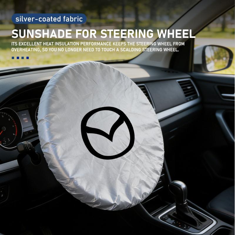 Car Steering Wheel Sun Protector Anti UV Heat Insulation Car Accessory For Mazda 2 3 5 6 Axela Atenza Speed 6 CX3 CX4 CX5 CX7 FF9