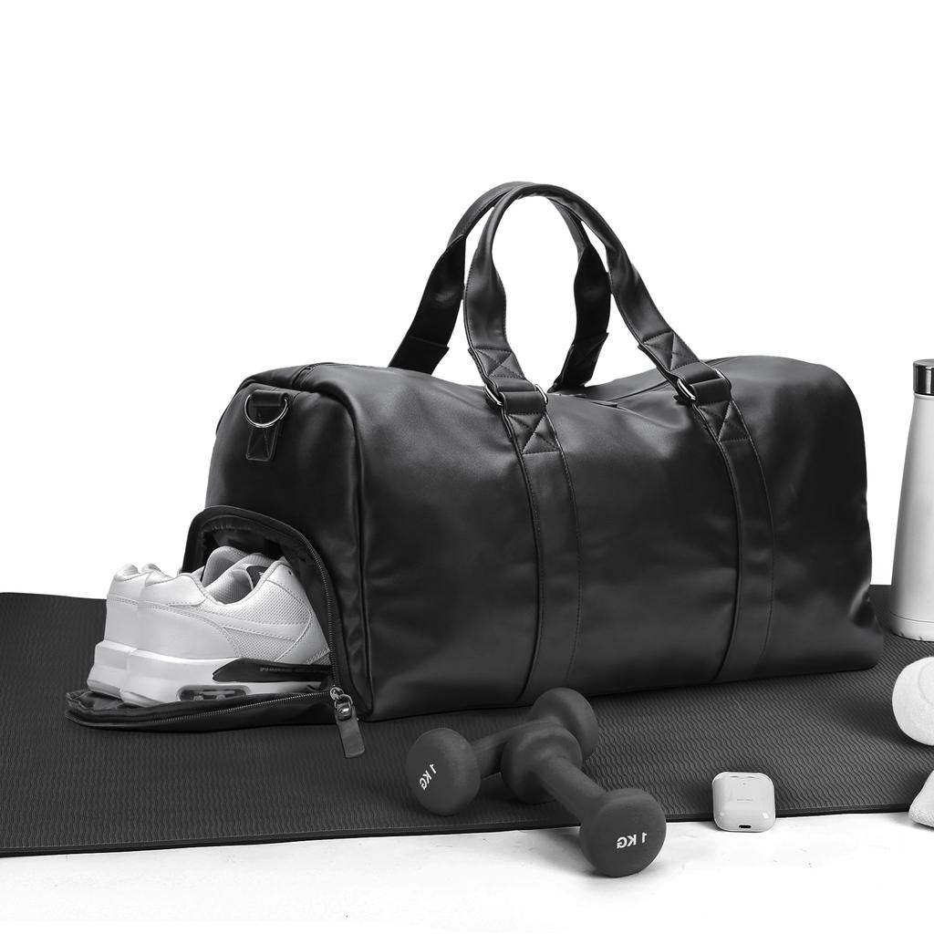 Travel Bag with Shoe Pouch,Sports Gym Bag Weekender Overnight Bag Waterproof Large Carry On Bag Tote Duffel Bag for Men or Women