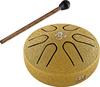 MEINL Sonic Energy Collection Pocket Steel Tongue Drum, 3-inch, A Major, PSTD3GOM, Gold [Wooden Mallet Included]