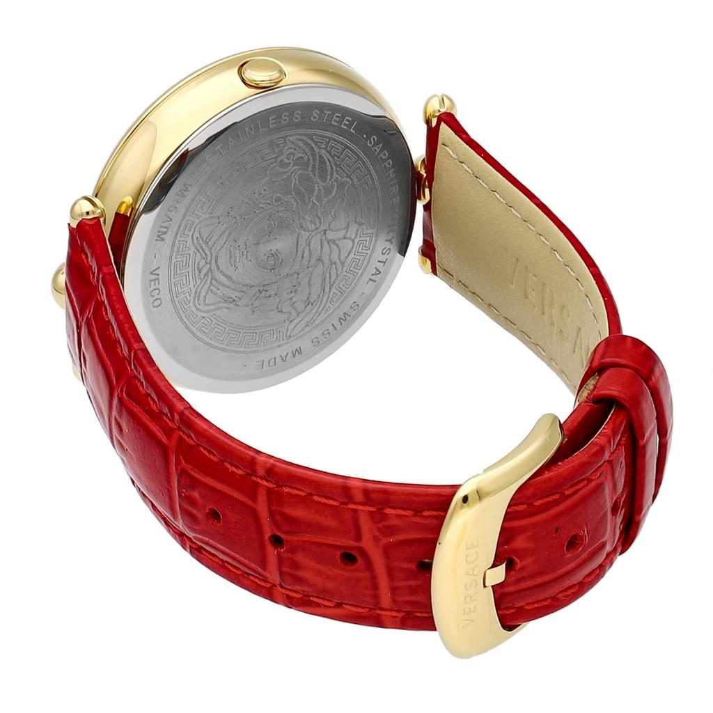 Часы Palazzo Empire Красный циферблат Нержавеющая сталь Сапфировое стекло Кварцевые 39MM Швейцарские часы VECO02622 [Versace] Женские [Товар]