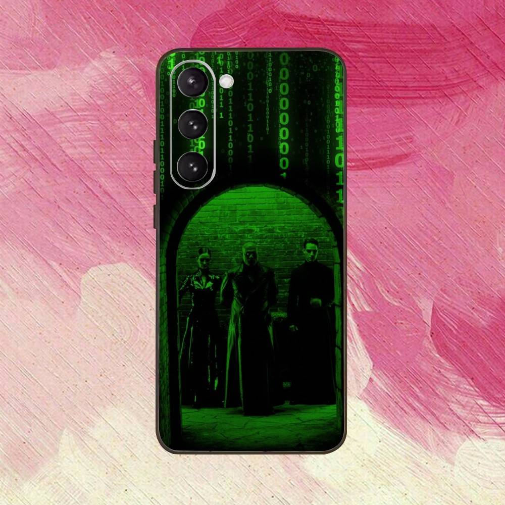 COOL Hacker The M-Matrix Phone Case For Samsung Galaxy A73,A72,A71,A70,A53,A52,A51,Others Soft Black Cover