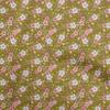 Cotton Flex Dark Olive Green Fabric Floral Quilting Supplies Print Sewing Fabric By The Yard 40 Inch