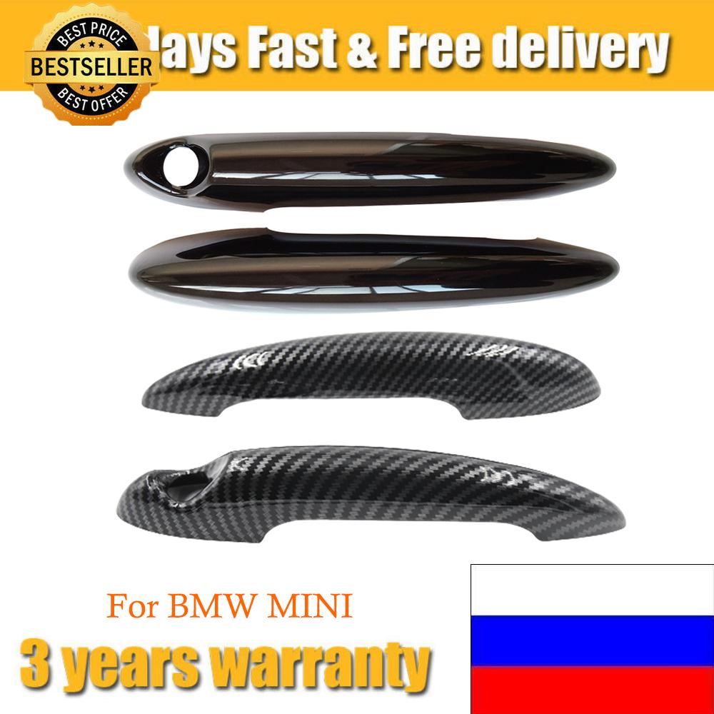 Лучшее качество, глянцевый черный карбоновый чехол для дверной ручки автомобиля для BMW MINI Cooper S R50 R52 R53 R55 R56 R57 R58 R59