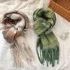 Scarf Women's Winter High-end Sense New Couple Thickened Warm Color Striped Scarf Scarf Shawl