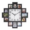 2 In 1 Plastic Wall Clock   Photo Frame Black Modern Home Decor Living Room Decoration