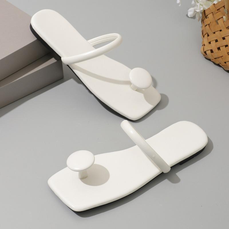 Женские туфли на плоской подошве Летняя обувь Модные сандалии с застежкой-носком 2024 Новый тренд Повседневные женские пляжные шлепанцы Шлепанцы Прогулочные Zapatos