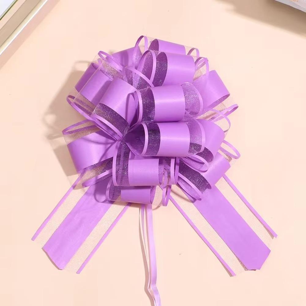 5Pcs Craft Flowers Wedding Car Ribbon Gift Wrap Wedding Pull Bow Flower  Wedding Car Decor