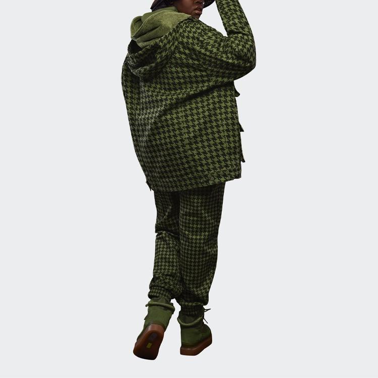 adidas originals Plaid Pattern Loose Sports Pants/Trousers/Joggers Green Men's HC6002