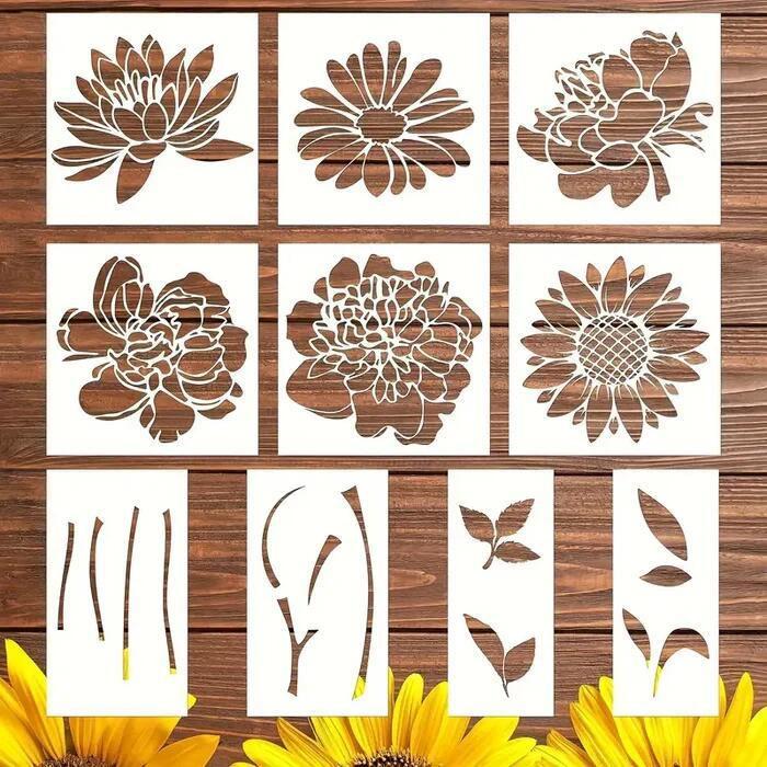 New Style, 10 Pieces, Rose, Daisy Template, Theme Template, DIY Theme, Reusable