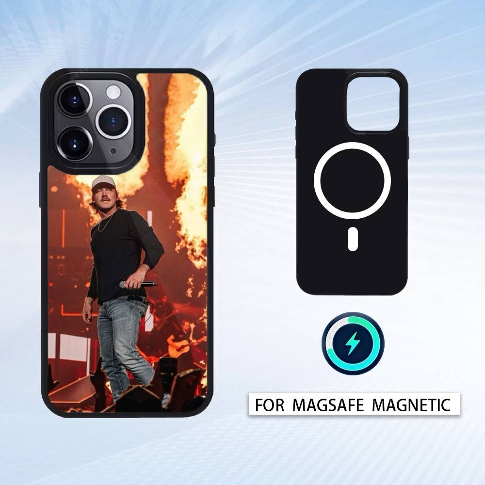 Чехол для телефона Country Music M-Morgan W-Wallen Магнитный Для iPhone17 16 15 14 13 12 Pro Max Для Magsafe Беспроводная зарядка Чехол