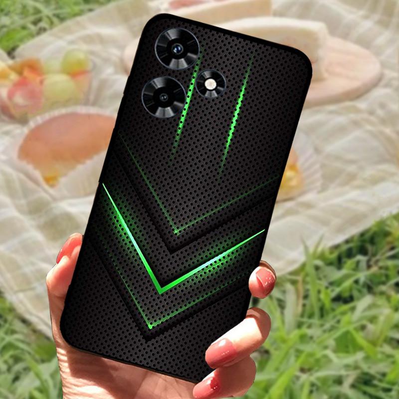 Чехол-бампер для Infinix Hot 30, для Infinix X6831, силиконовый, мягкий, с рисунком мрамора, черный, Full Protective