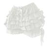Lolita Shorts Womens Cute Lace Trim Layered Ruffle Bloomers Short Bowknot Decor Frilly Panties