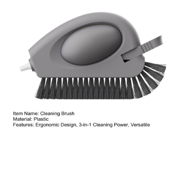 Щетка для чистки оконных пазов 3-в-1 со скребком, жесткой щетиной, эргономичной ручкой, инструмент для чистки пазов