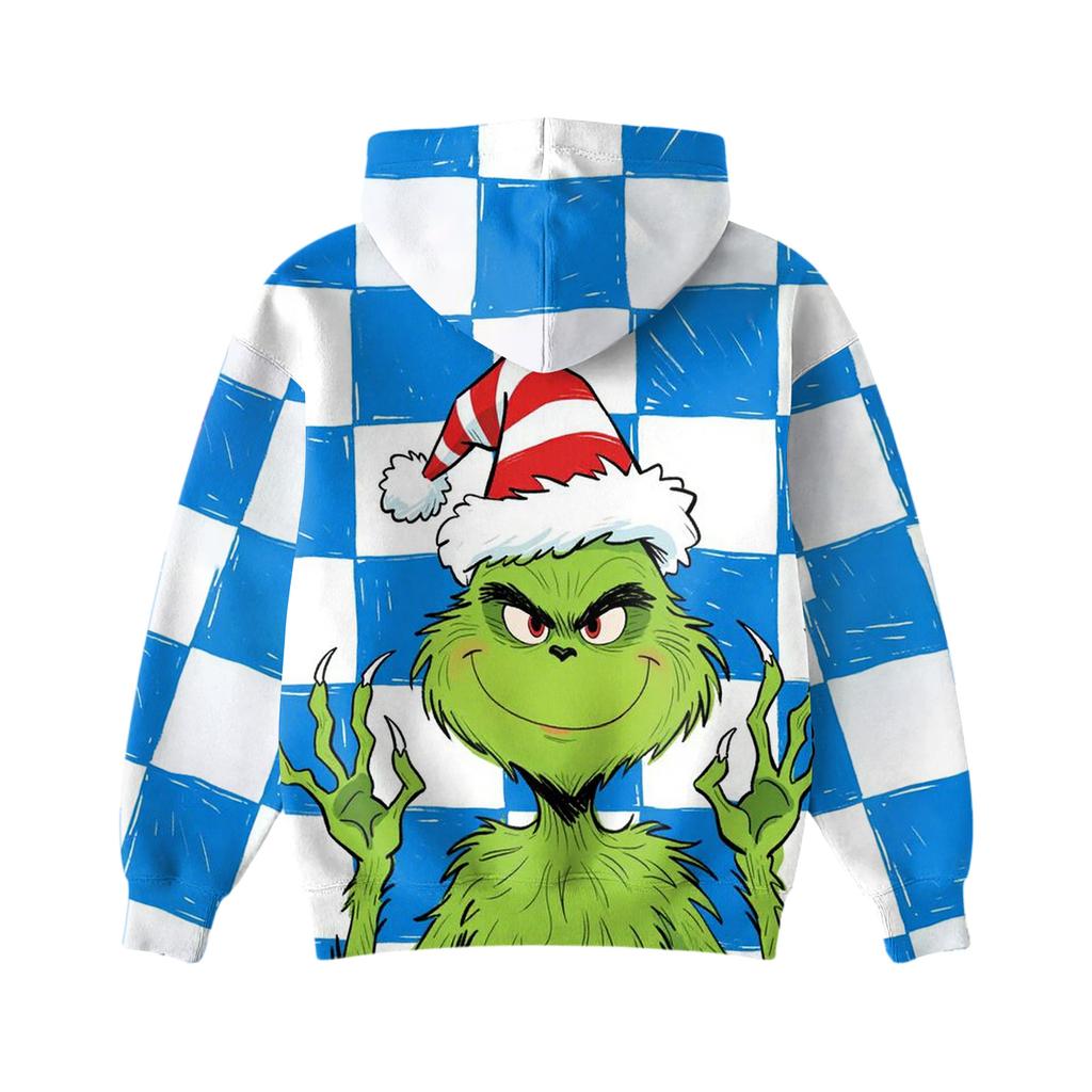 Ladies' Loose And Comfortable Drawstring V-neck Long Sleeved Christmas Printed Sweatshirt