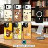 1 шт. Чехол для телефона R-Relax K-kuma R-Rilakkuma для iPhone 17,16,15,14,13,12,Pro,Max Для Magsafe Магнитная Беспроводная Зарядка