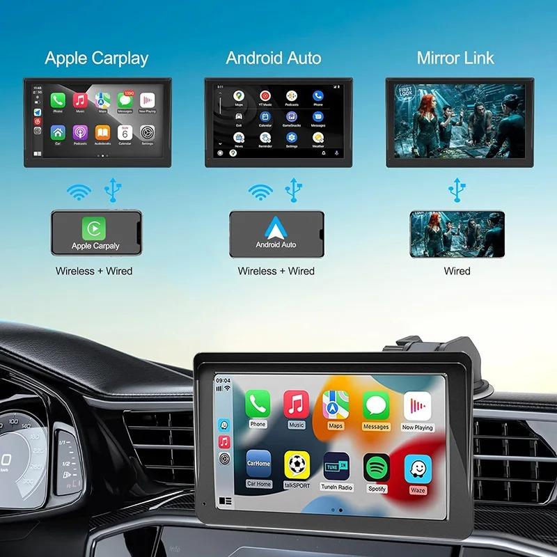 7inch Universal Automotive Car Radio Multimedia Video Player Wireless Apple Carplay Android Auto Touch Screen Bluetooth Rearcam