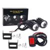 2PCS Universal Motorcycle LED Headlight Projector Lens Dual Color ATV Scooter Driving Lamp Fog Light Auxiliary Spotlight Lamp
