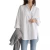 2024 Women's Loose Casual Irregular Button-Down Long Sleeve Shirt for Autumn and Winter