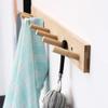Wall Mounted Hanger Room Hooks Key Hallway Storage Holders Practical Decoration Nordic Bamboo Door Clothes Hats Robe Back Rack