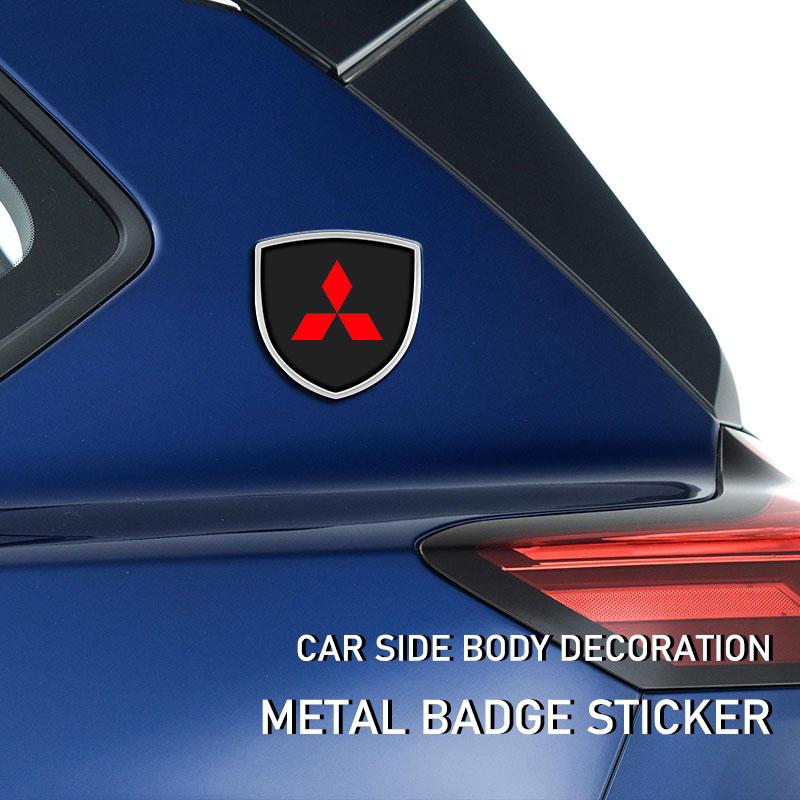 1pcs 3D Metal Car Body Window Decoration Stickers Badges Auto Styling for Mitsubishi ASX Lancer L200 Pajero Sport Attrage Mirage