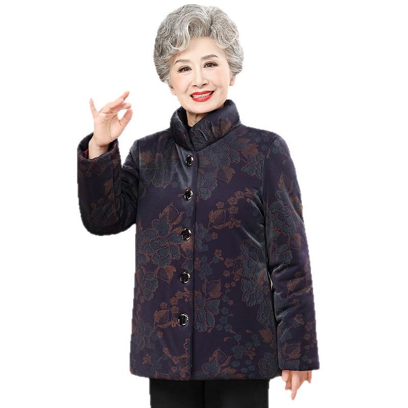 Женская зимняя хлопковая куртка на флисовой подкладке для женщин 70-80 лет