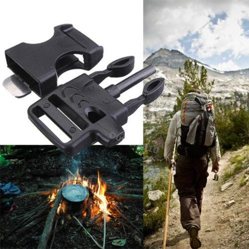 Браслет для выживания с парашютным шнуром, пряжкой для огнива, набором скребков и свистка