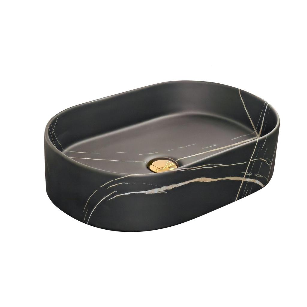 Bathroom Counter Top Ceramic Sink Rectangular Lavatory Porcelain Oval Wahsbasin