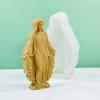 3D Virgin Candle Silicone Mold Cross Resin Molds DIY Aromatherapy Candle Making Gypsum Mold for Religious Enthusiasts
