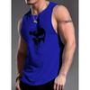 Men's Vest Simple Printed Round Neck Mens Sleeveless Tank Top Daily Sports Breathable Comfortable Not Stuffy Sleeveless Tank Top