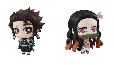 Chimi Mega Buddy Demon Kimetsu no Yaiba Камадо Тандзиро Нэдзуко Дружелюбный Набор братьев Серия ПВХ Окрашенная Готовая Фигурка! Убийца и Приблизительно. 6.5cm