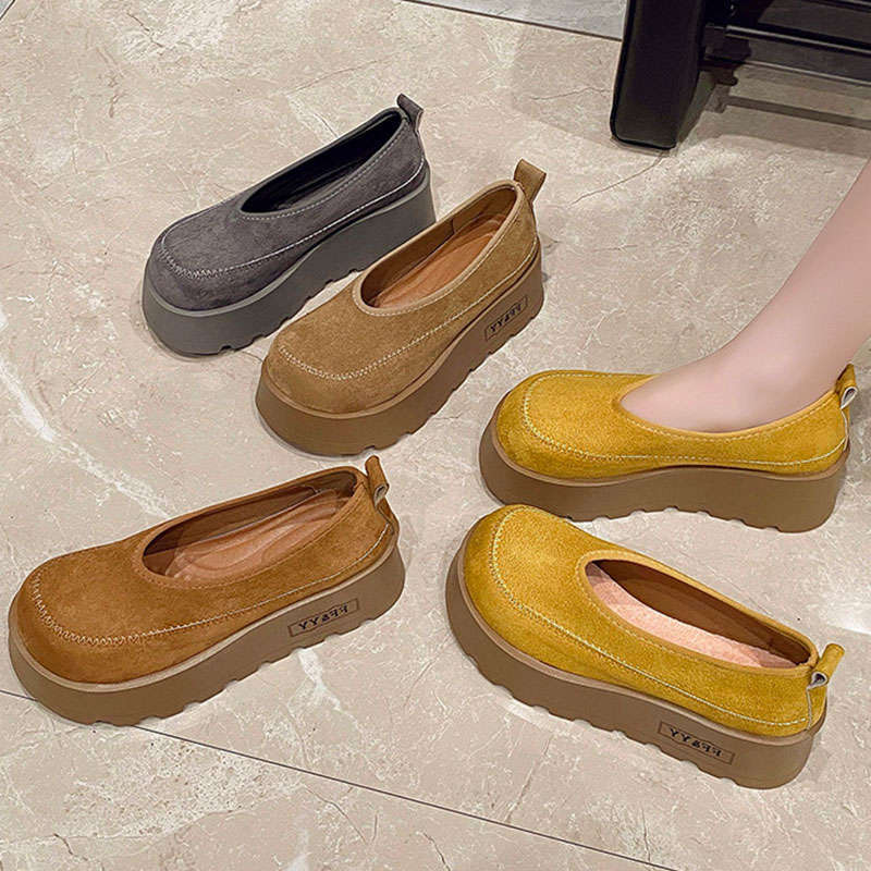 Туфли-маффины на платформе женские новые супер огонь универсальные модные с темпераментом увеличивающие рост любовь одинарные туфли